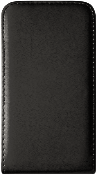 Apple iPhone 5 lenyíló flipes bőrtok fekete