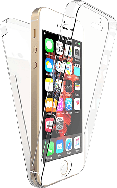 Apple iPhone SE (2016) kemény hátlap 360 ° védelem átlátszó