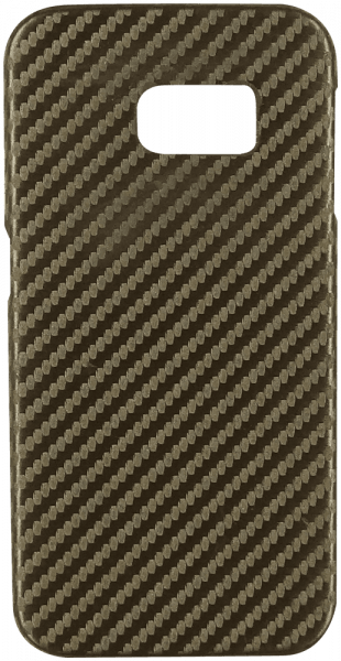 Samsung Galaxy S6 Edge (G925) kemény hátlap karbon mintás barna