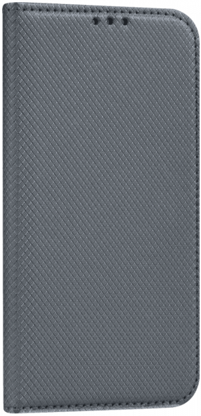 Apple iPhone XS oldalra nyíló flipes bőrtok rombusz mintás szürke