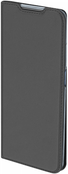 Huawei Y7 Prime 2019 oldalra nyíló flipes bőrtok elől-hátul mágneses szürke