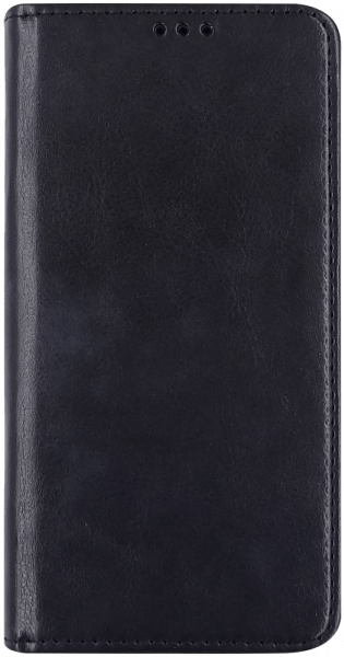 Samsung Galaxy A6 Plus 2018 (A605) oldalra nyíló flipes bőrtok valódi bőr fekete