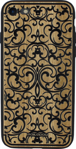 Apple iPhone 8 kemény hátlap fa mintás fekete mintázattal