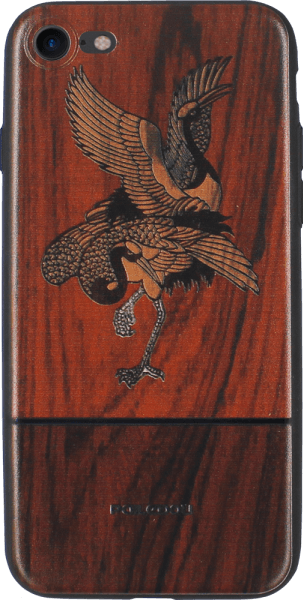 Apple iPhone SE (2020) kemény hátlap fa mintás madárral