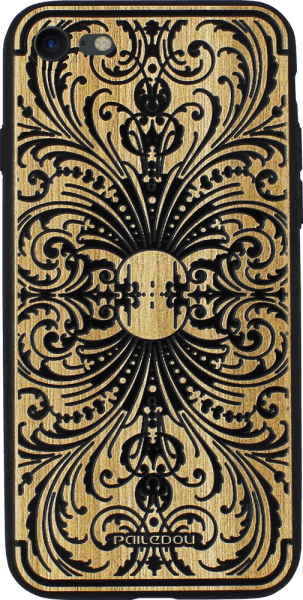 Apple iPhone SE (2020) kemény hátlap fa mintás fekete mintázattal