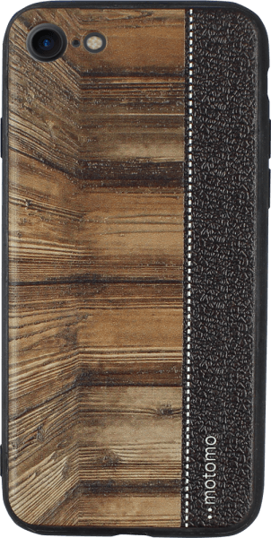 Apple iPhone 8 kemény hátlap bőrhatású fa mintás