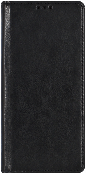 Xiaomi Mi 10 Lite 5G oldalra nyíló flipes bőrtok valódi bőr fekete