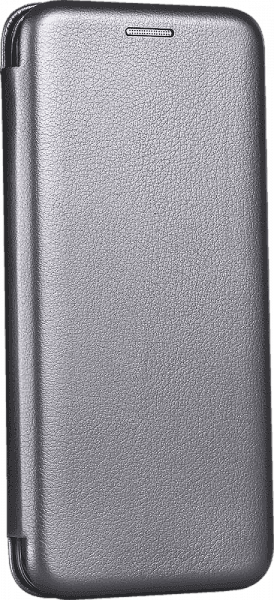 Huawei Y6P oldalra nyíló mágneses flipes bőrtok prémium minőség ezüst