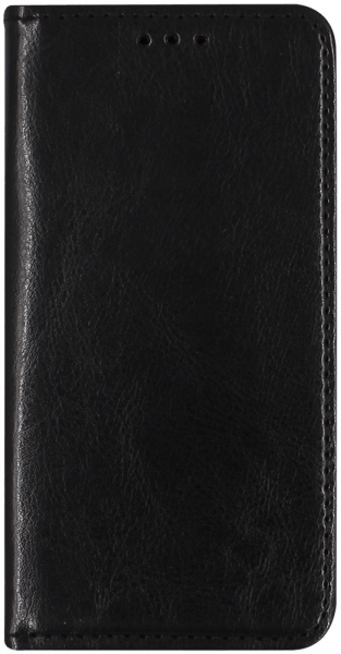 Apple iPhone 12 Mini oldalra nyíló flipes bőrtok valódi bőr fekete