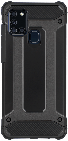 Samsung Galaxy A21s (SM-A217F) ütésálló tok légpárnás sarkas, hibrid Forcell Armor fekete