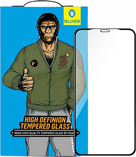 Apple iPhone 11 Pro Max edzett üvegfólia Mr Monkey átlátszó fekete