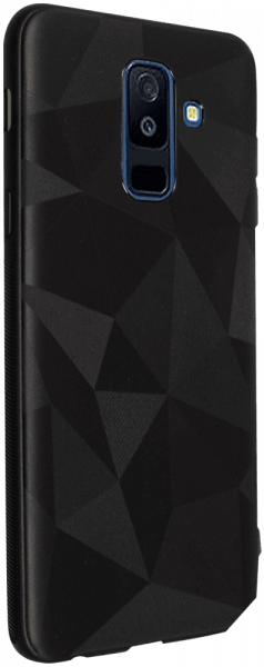 Samsung Galaxy A6 Plus 2018 (A605) szilikon tok gyémánt mintás fekete