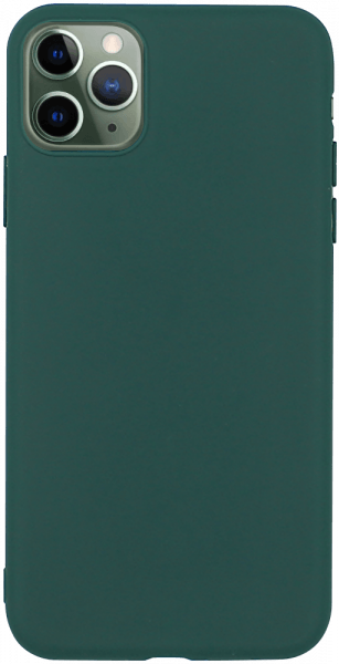 Apple iPhone 11 Pro Max szilikon tok matt sötétzöld