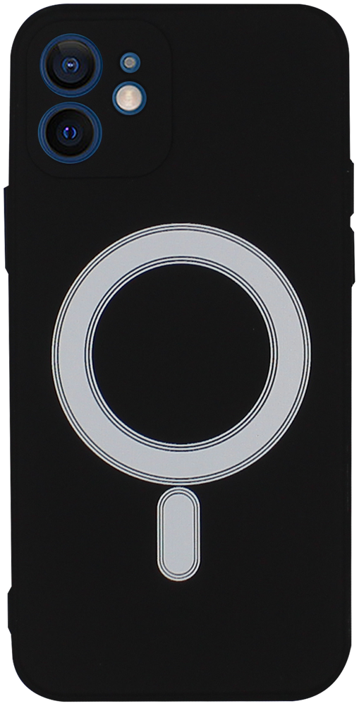 Apple iPhone 12 szilikon tok gyári MagSafe fekete