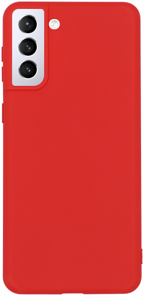 Samsung Galaxy S21 Plus 5G (SM-G996B) szilikon tok matt piros