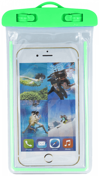 Samsung Galaxy J4 2018 (J400) vízálló tok univerzális fluoreszkáló zöld