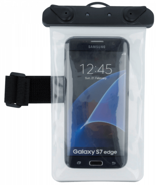 Samsung Galaxy J5 2017 (J530) vízálló tok univerzális, karszalaggal fekete