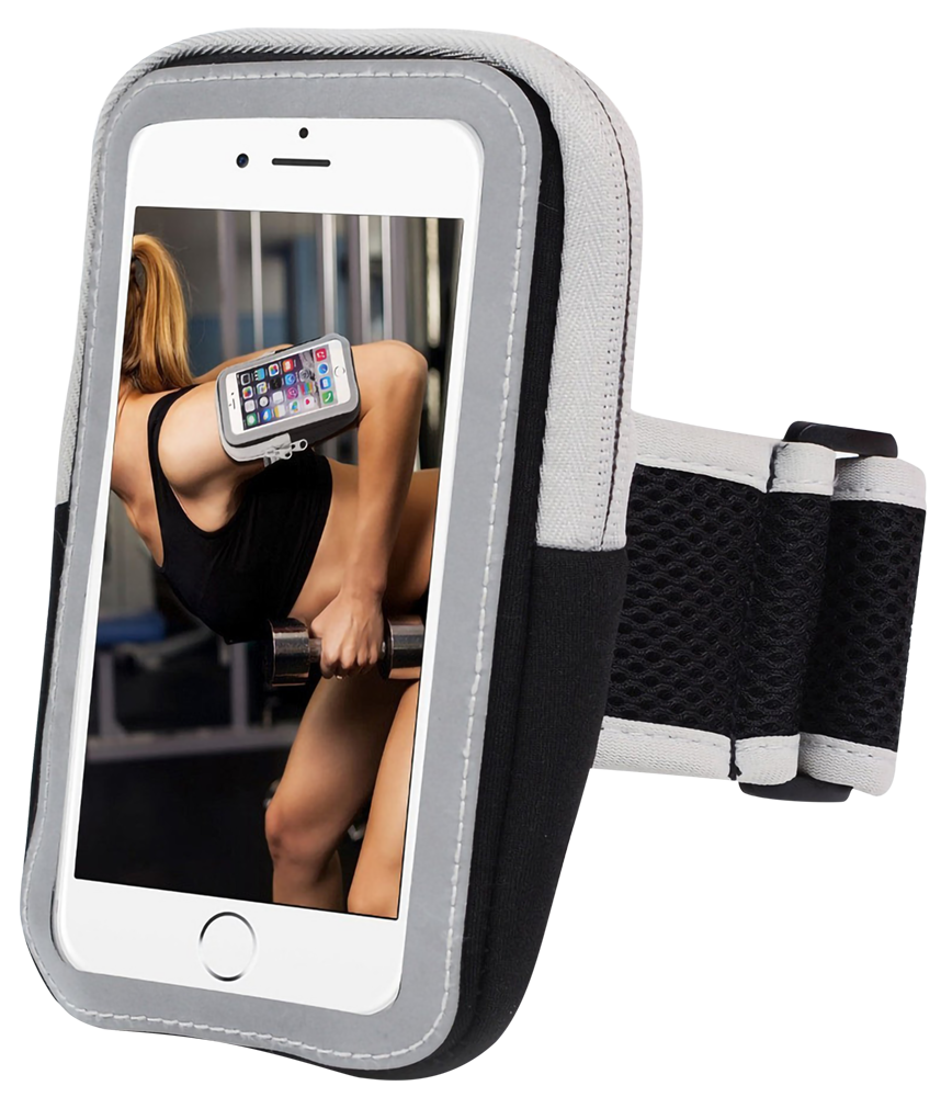 Samsung Galaxy J7 2018 (J740) sport tok univerzális, karra rögzíthető cipzáros fekete