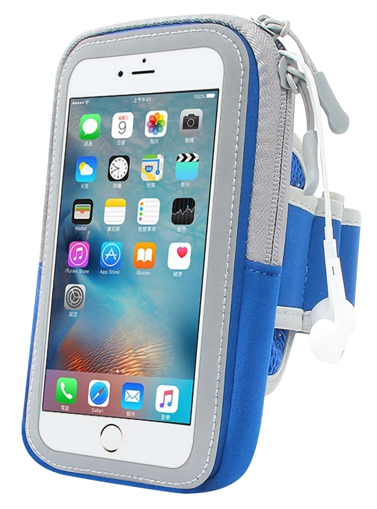 HTC Desire 12 sport tok univerzális, karra rögzíthető cipzáros kék