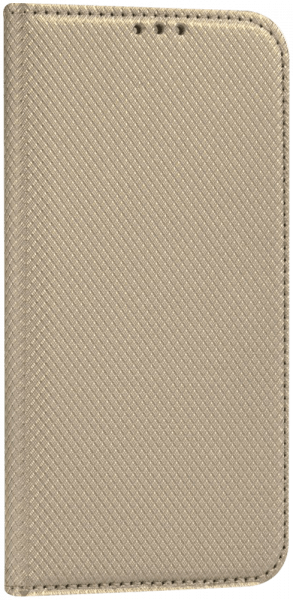 Motorola One Fusion Plus oldalra nyíló flipes bőrtok rombusz mintás arany