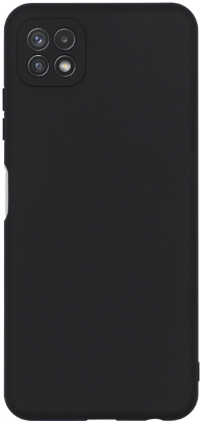 Samsung Galaxy A22 5G (SM-A226B) szilikon tok kameravédővel matt fekete
