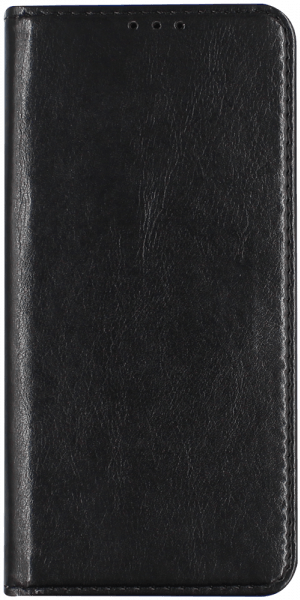 Xiaomi Redmi 9A oldalra nyíló flipes bőrtok valódi bőr fekete