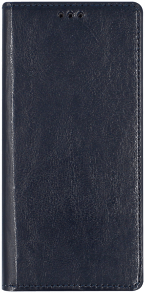Xiaomi Redmi Note 9T oldalra nyíló flipes bőrtok valódi bőr sötétkék