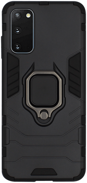 Samsung Galaxy S20 (SM-G980F) ütésálló tok légpárnás sarkas, hibrid Ring Armor fekete