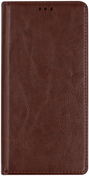 Xiaomi Redmi Note 9T oldalra nyíló flipes bőrtok valódi bőr barna