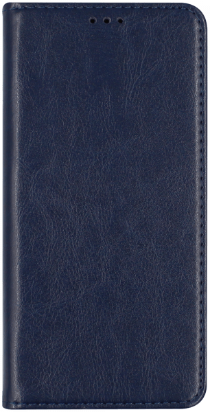 Samsung Galaxy A20s (SM-A207F) oldalra nyíló flipes bőrtok valódi bőr sötétkék