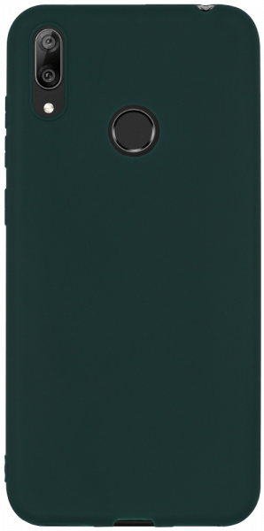 Huawei Y7 2019 szilikon tok matt sötétzöld