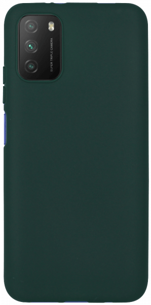 Xiaomi Poco M3 szilikon tok matt sötétzöld