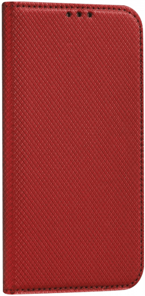 Oppo A53s oldalra nyíló flipes bőrtok rombusz mintás piros