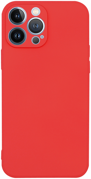 Apple iPhone 13 Pro szilikon tok kameravédővel matt piros