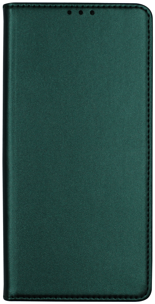 Xiaomi Redmi 9A oldalra nyíló flipes bőrtok asztali tartó funkciós sötétzöld