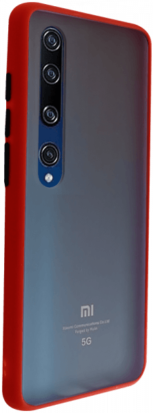Xiaomi Mi 10 Pro 5G kemény hátlap Vennus Button Bumper piros