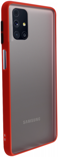 Samsung Galaxy M31s (SM-M317F) kemény hátlap Vennus Button Bumper piros