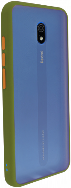 Xiaomi Redmi 8A kemény hátlap Vennus Button Bumper olivazöld