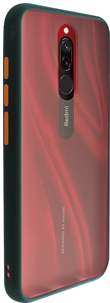 Xiaomi Redmi 8 kemény hátlap Vennus Button Bumper sötétzöld