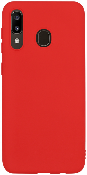 Samsung Galaxy A20 (SM-205) szilikon tok matt piros