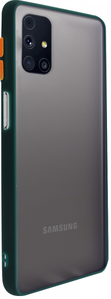 Samsung Galaxy M31s (SM-M317F) kemény hátlap Vennus Button Bumper sötétzöld