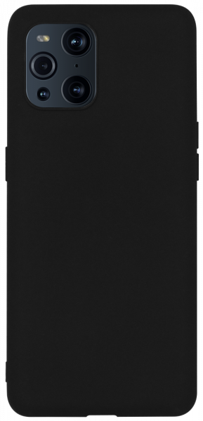 Oppo Find X3 szilikon tok matt fekete