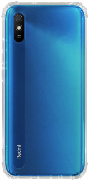 Xiaomi Redmi 9A szilikon tok közepesen ütésálló légpárnás sarok átlátszó