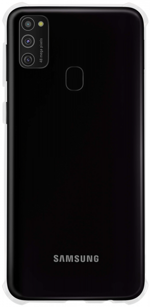 Samsung Galaxy M21 (SM-M215F) szilikon tok légpárnás sarok átlátszó