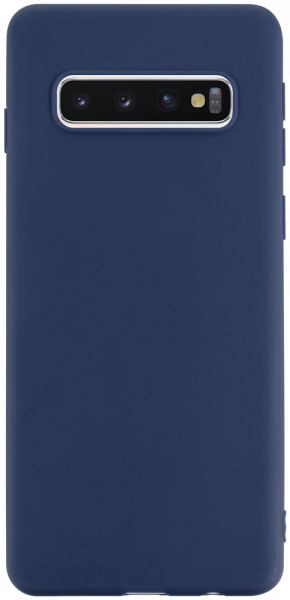 Samsung Galaxy S10 (SM-G973) szilikon tok matt sötétkék