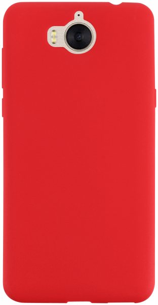 Huawei Y6 2017 szilikon tok matt-fényes keret piros