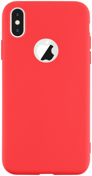 Apple iPhone X szilikon tok logó kihagyós piros