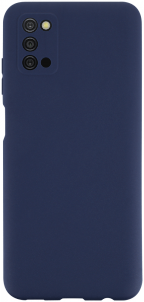 Samsung Galaxy A03s (SM-A037F) szilikon tok kameravédővel matt sötétkék