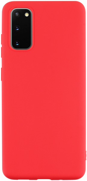 Samsung Galaxy S20 (SM-G980F) szilikon tok matt piros