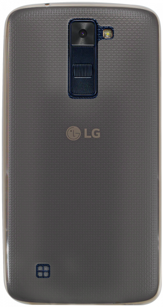 LG K8 (K350n) szilikon tok matt-fényes keret füstszínű